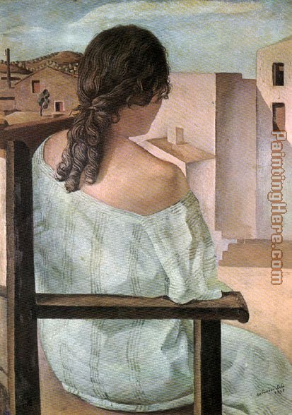 Girl from the Back painting - Salvador Dali Girl from the Back art painting